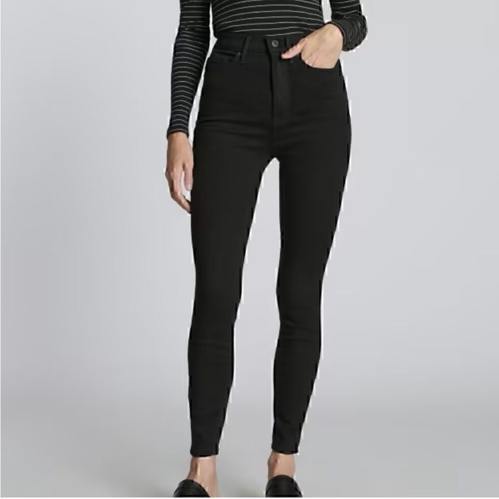 NWT Everlane The Way High Skinny Jean Black Size 24 Sustainable
